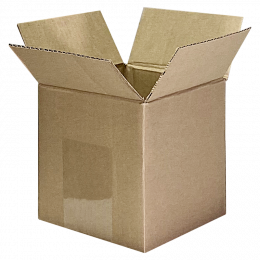 Коробка из гофрокартона четырехклапанная, 80  x 80 x 80 мм