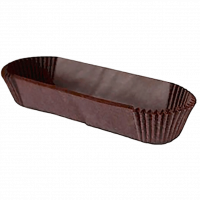 Тарталетки бумажные овальные коричневые, 28 x 78 x 24,5 мм, 1000 шт (1/8)