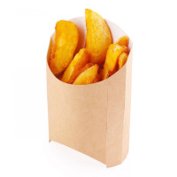 Коробка для картофеля фри FRY L, крафт, 80/120 x 53 x 82/135 мм (1/1000)