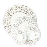 Ажурная салфетка, круглая D=10 см, 250 шт (1/40)