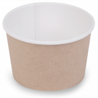Контейнер круглый, OSQ Round Bowl 400 мл, крафт, БЕЗ КРЫШКИ (1/450)